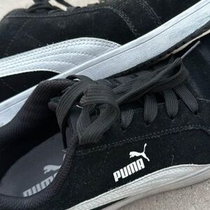 Puma Safety Work Shoes, Iconic Black Low; Suede Leather; Composite Toe